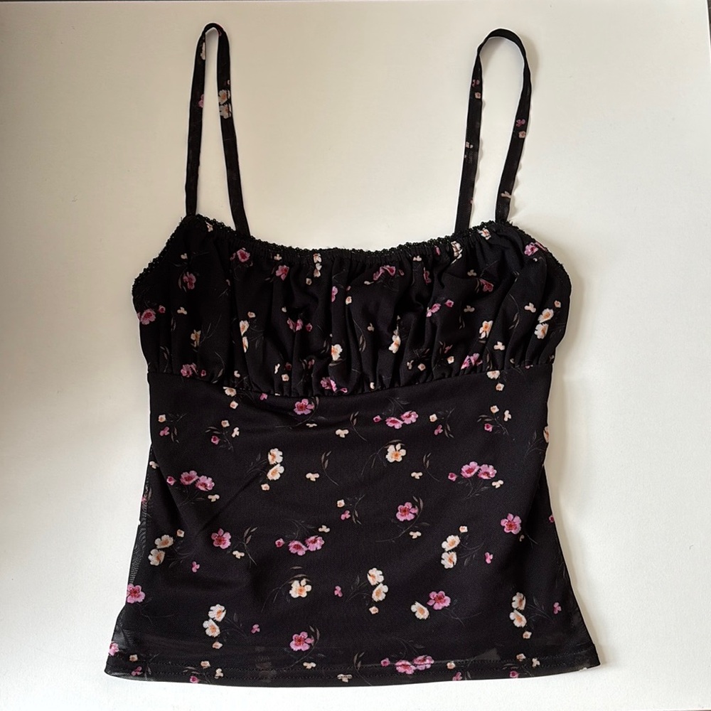 Urban Outfitters Floral Mesh Cami
